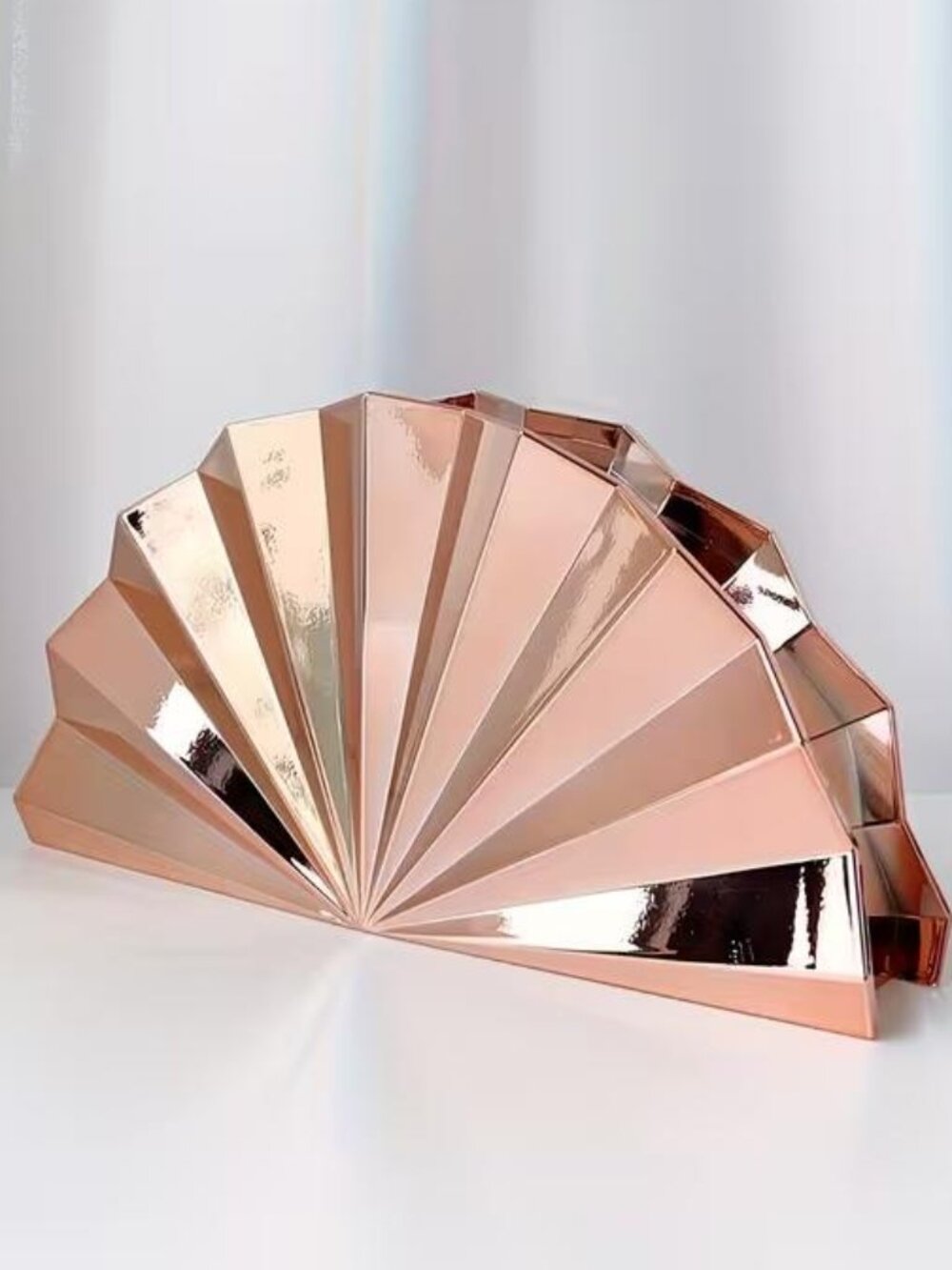 ROSE GOLDEN FAN EVENING BAG
